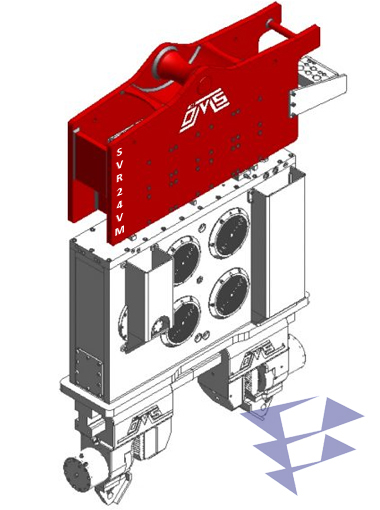 Иллюстрация кранового вибропогружателя с переменным моментом модели SVR 24 VM