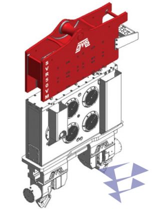 Иллюстрация кранового вибропогружателя с переменным моментом модели SVR 50 VM
